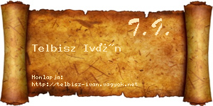 Telbisz Iván névjegykártya